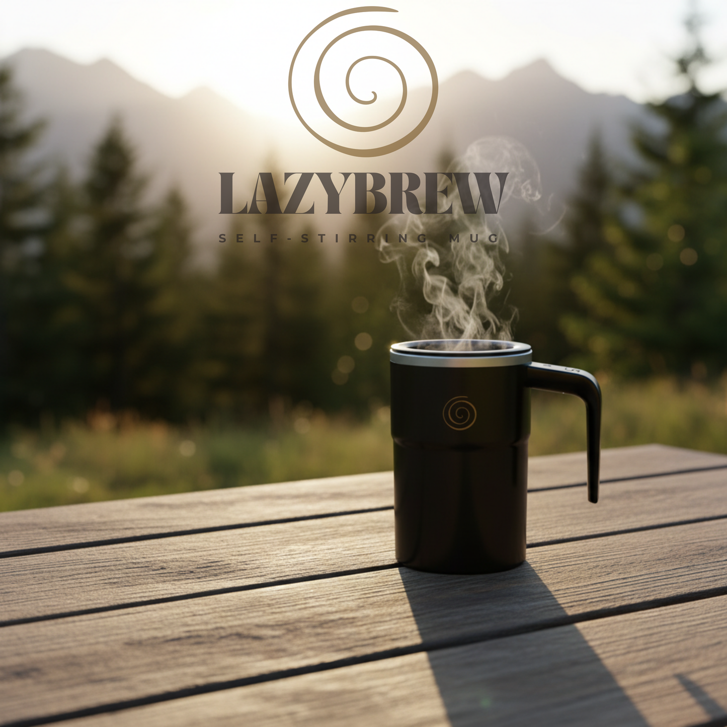 LazyBrew™ Zelfroerende Koffiemok (380 ml) – USB-C