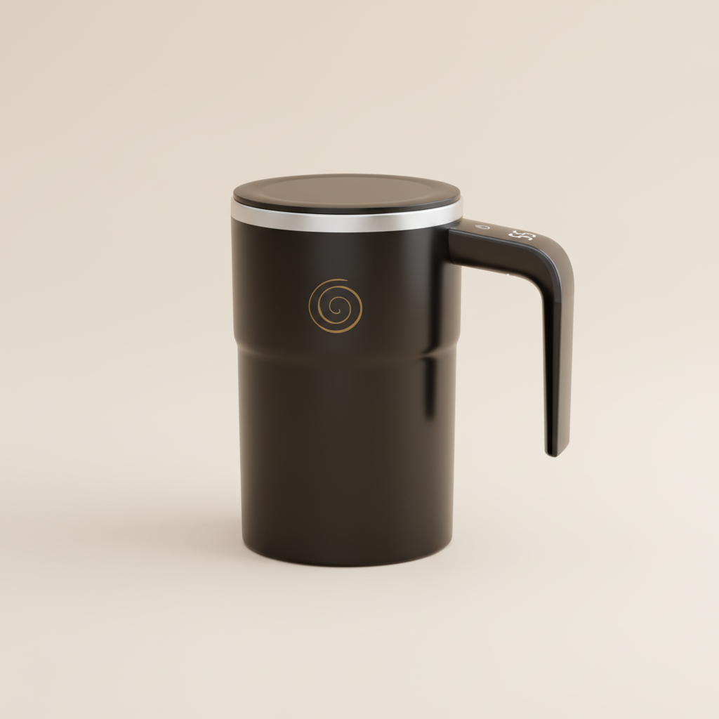 LazyBrew™ Zelfroerende Koffiemok (380 ml) – USB-C