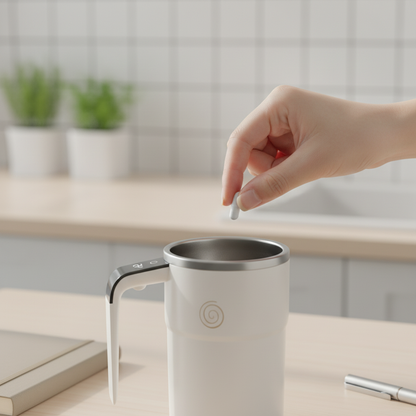 LazyBrew™ Zelfroerende Koffiemok (380 ml) – USB-C