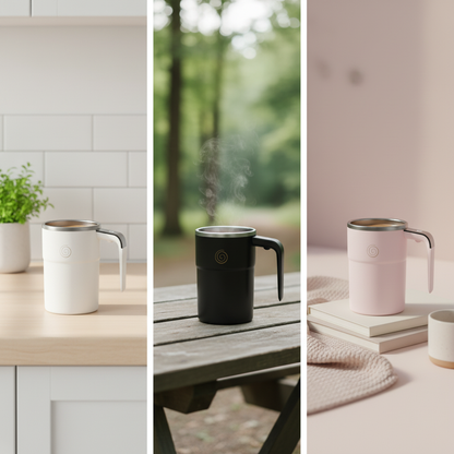 LazyBrew™ Zelfroerende Koffiemok (380 ml) – USB-C