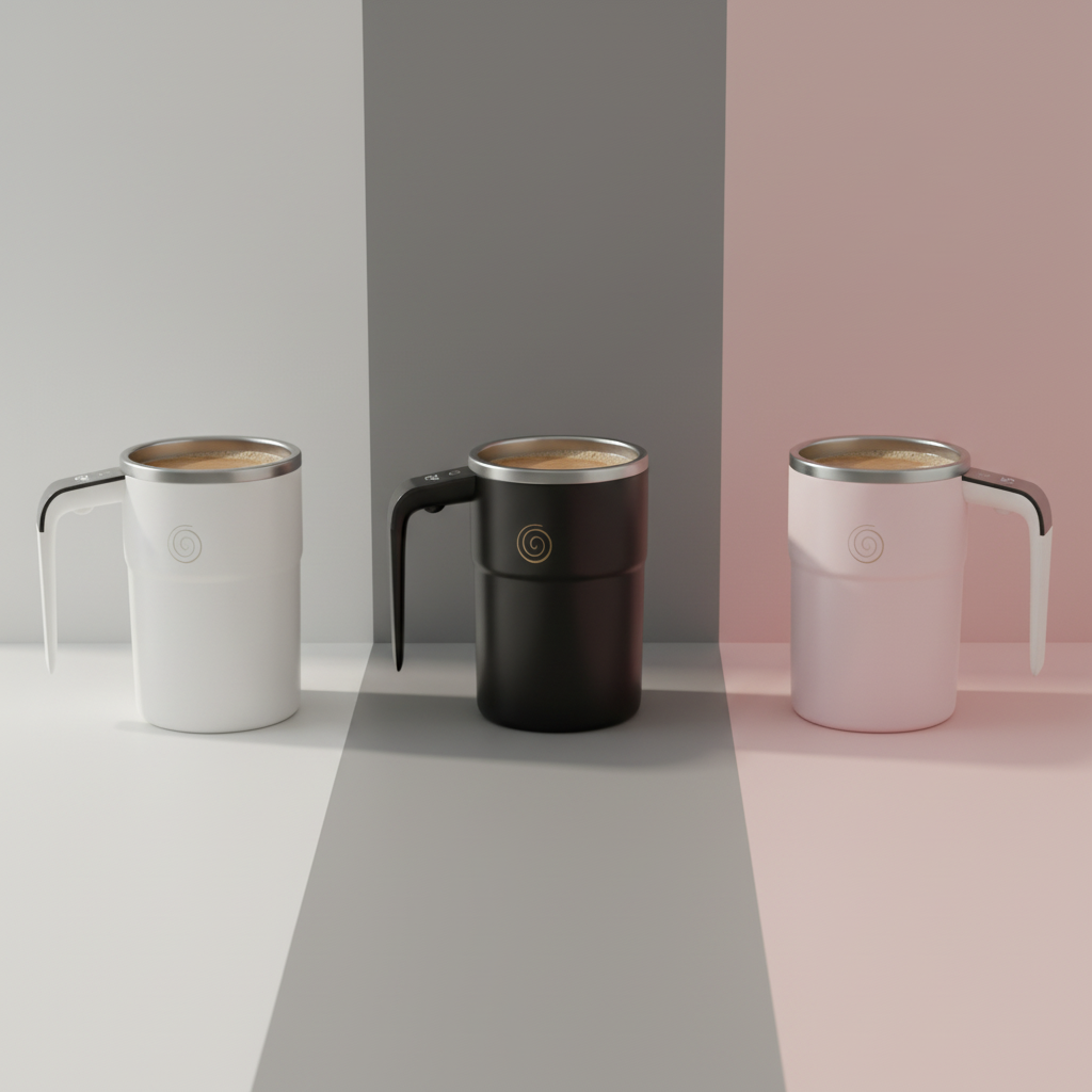 LazyBrew™ Zelfroerende Koffiemok (380 ml) – USB-C